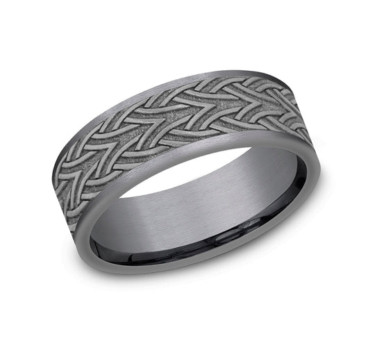 THE WATERFORD 7mm Tantalum Grey Benchmark men's wedding band