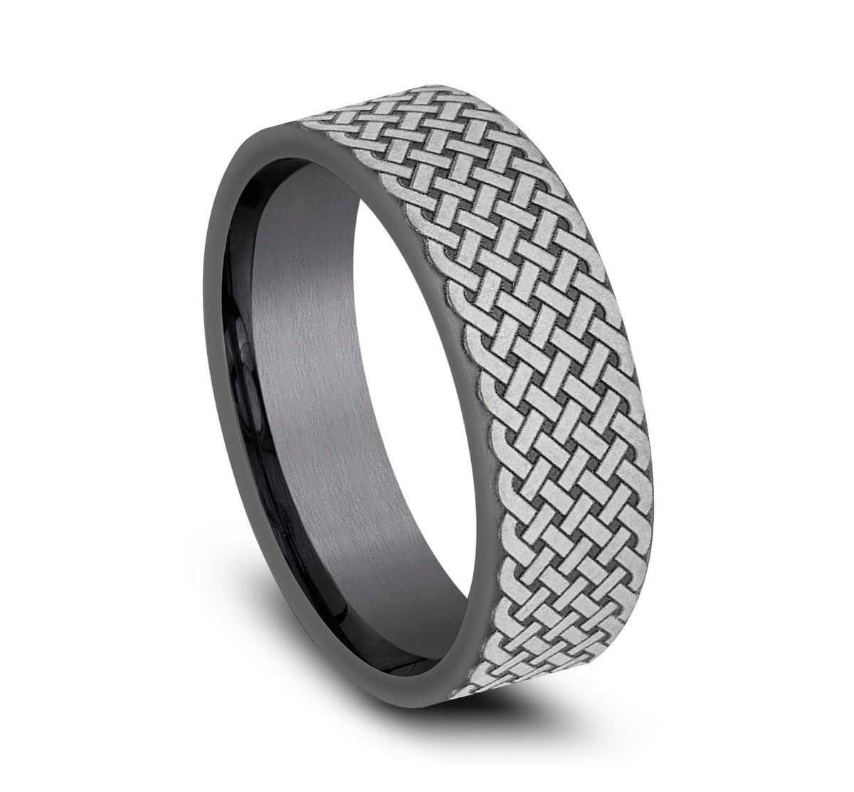 THE ENNIS 7mm Tantalum Dark Benchmark men's wedding band