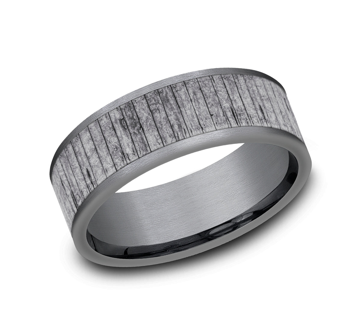 THE ALDER 8mm Tantalum Grey Benchmark men's wedding band