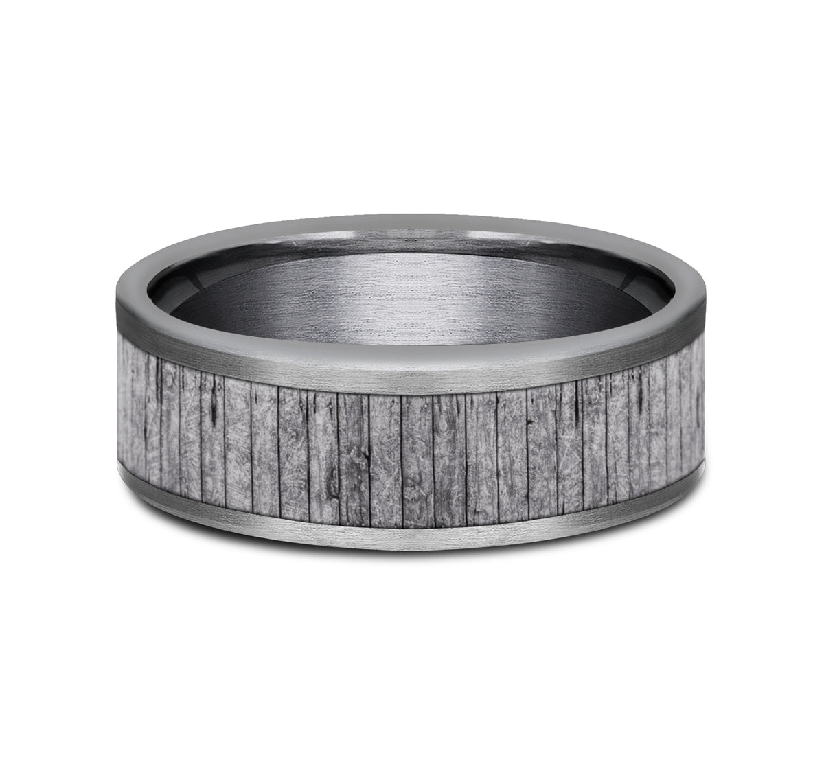 THE ALDER 8mm Tantalum Grey Benchmark men's wedding band