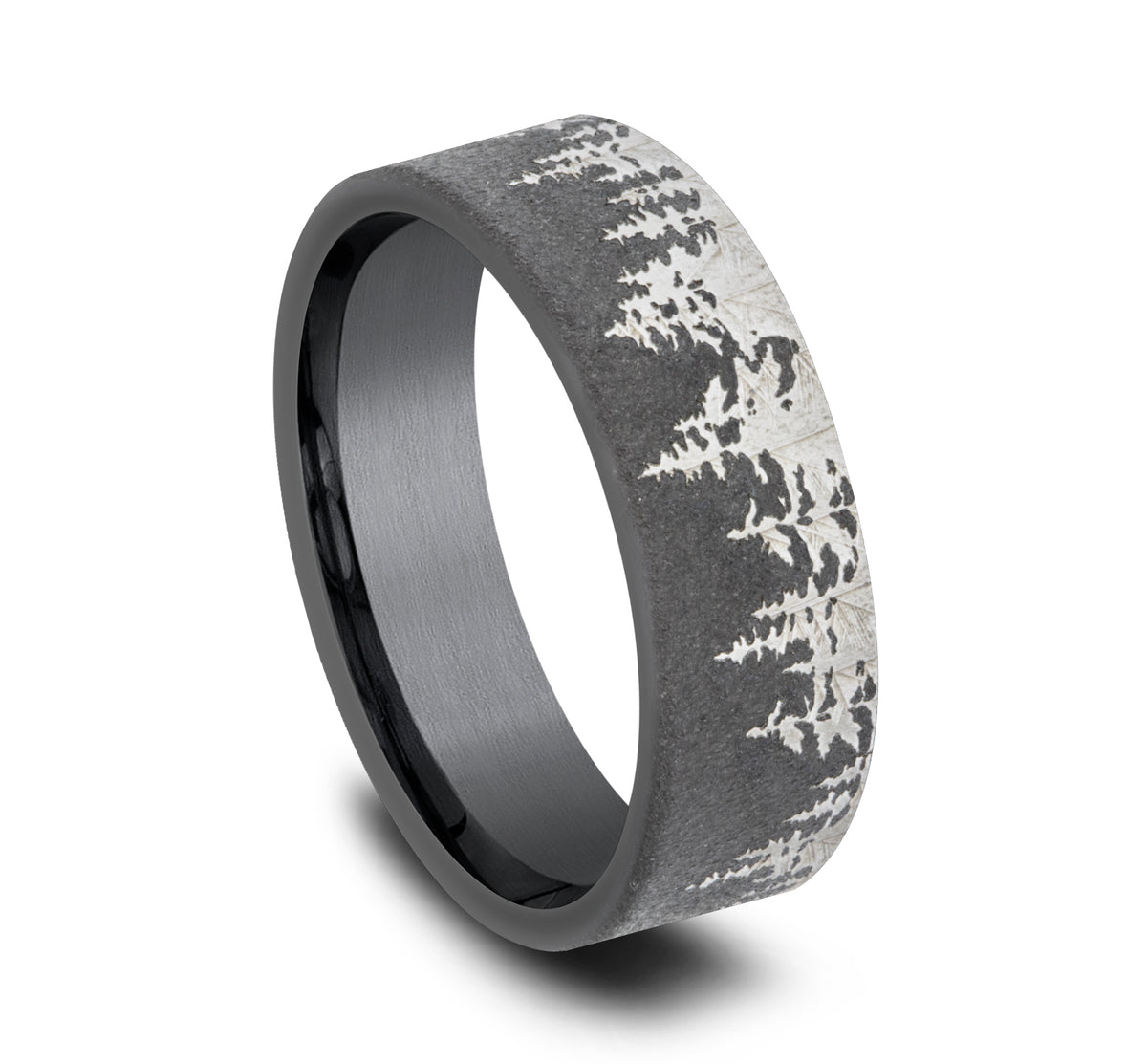 THE CEDAR 8mm Tantalum Dark Benchmark men's wedding band