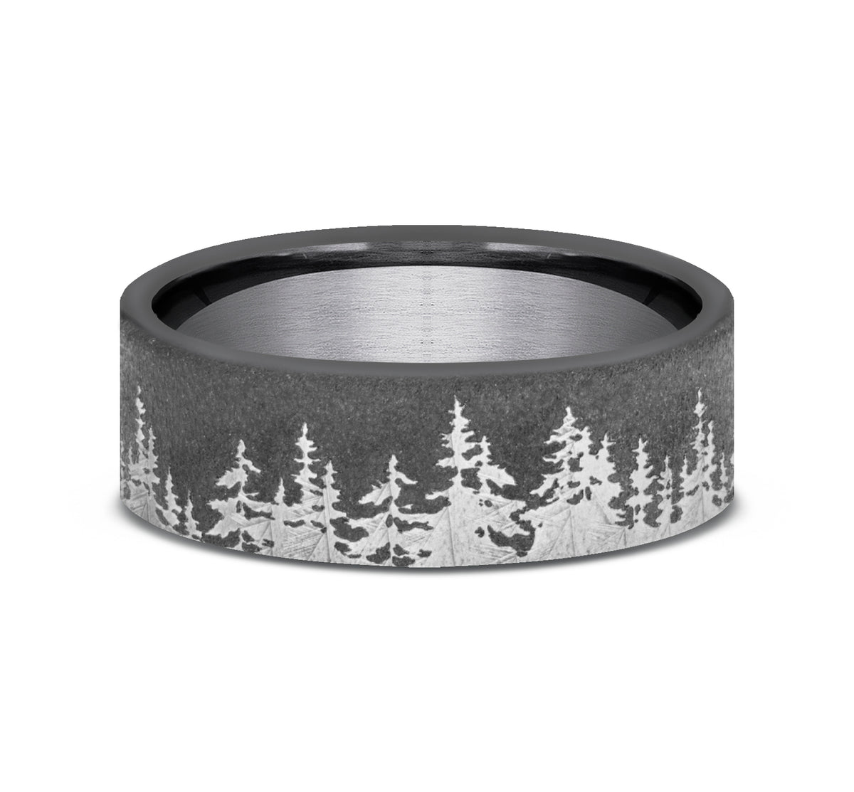 THE CEDAR 8mm Tantalum Dark Benchmark men's wedding band