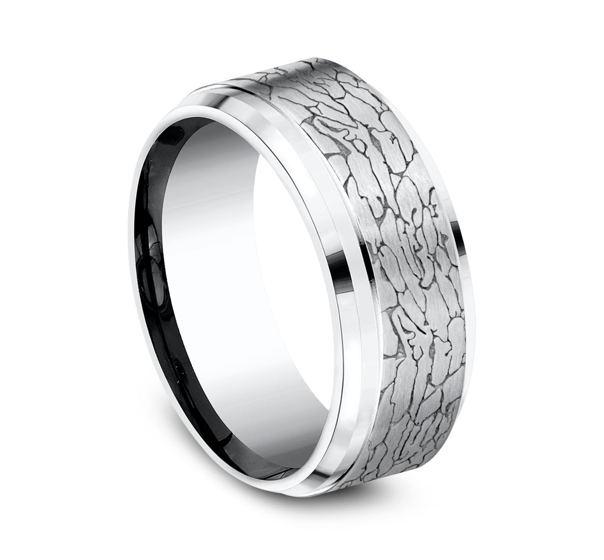 THE LEGEND 9mm Cobalt White Benchmark men's wedding band