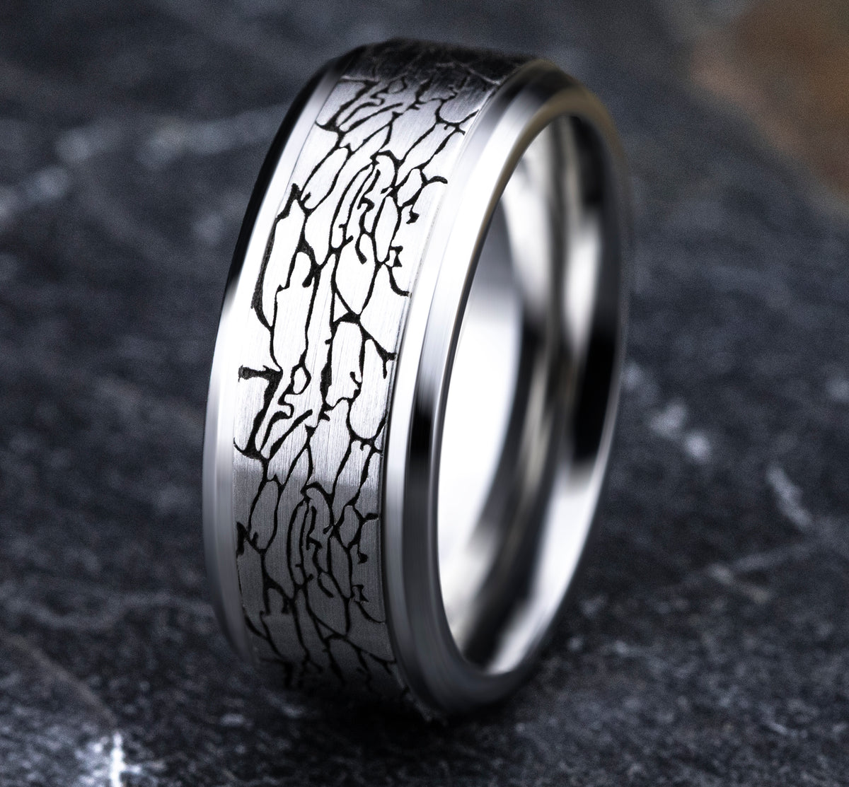 THE LEGEND 9mm Cobalt White Benchmark men's wedding band