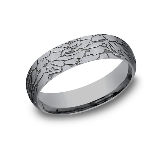 THE AVALON 6mm Tantalum Grey Benchmark men's wedding band