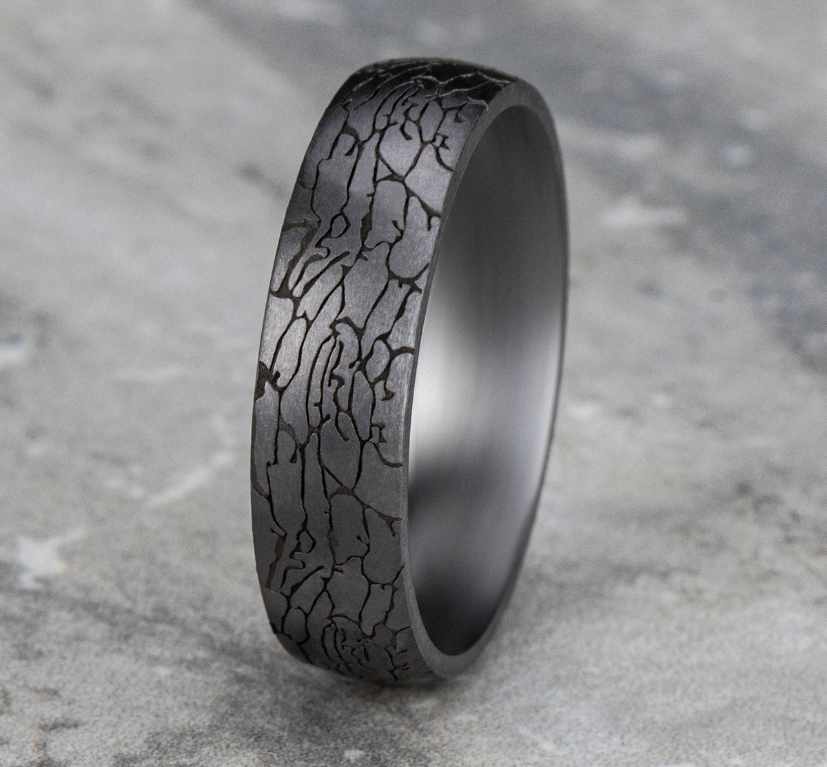 THE AVALON 6mm Tantalum Grey Benchmark men's wedding band