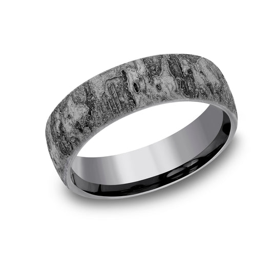 THE STUD 6mm Tantalum Grey Benchmark men's wedding band