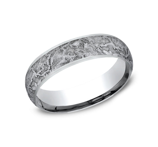THE EASEL 6mm Cobalt White Benchmark men's wedding band