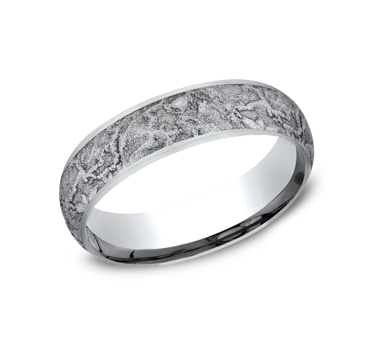 THE EASEL 6mm Cobalt White Benchmark men's wedding band