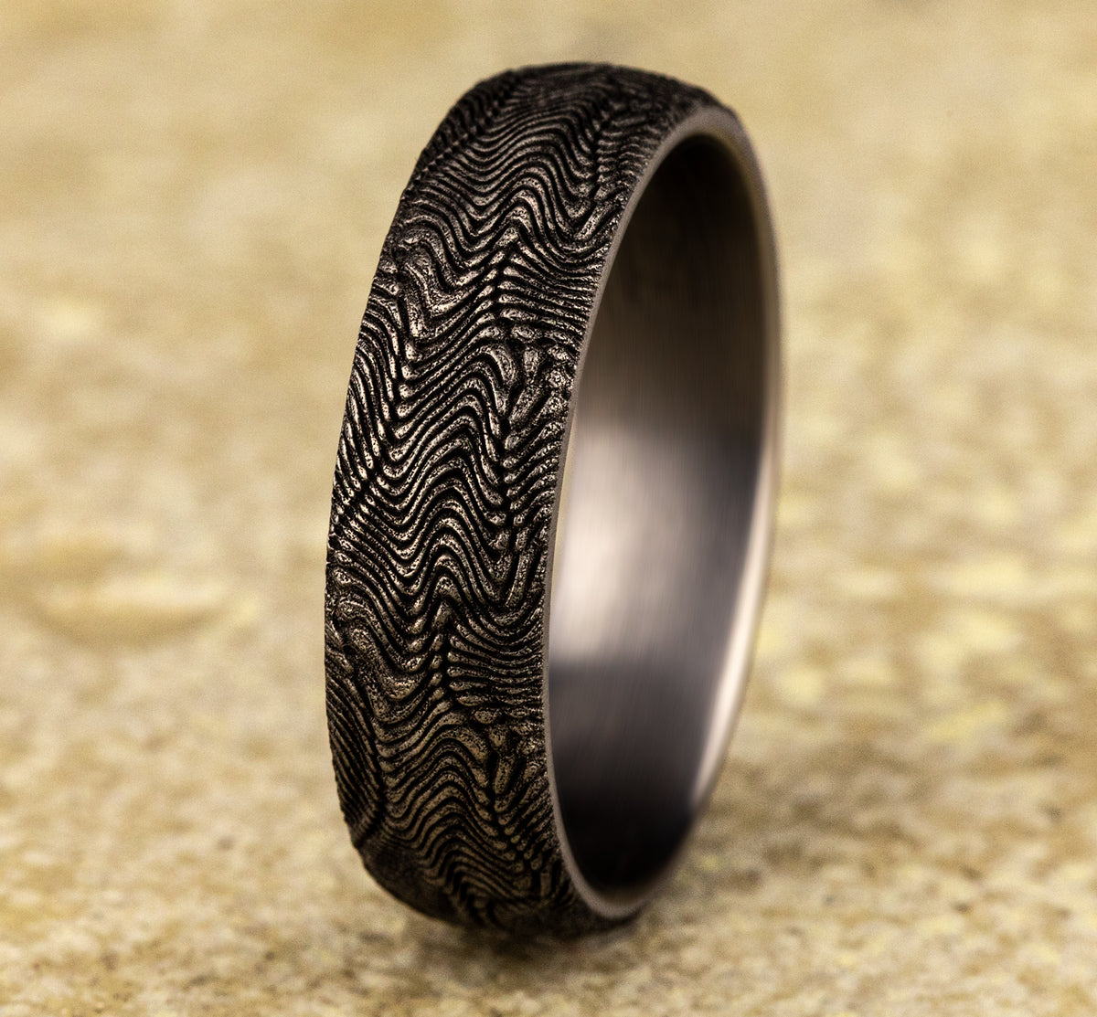 THE PYTHON 6mm Tantalum Grey Benchmark men's wedding band