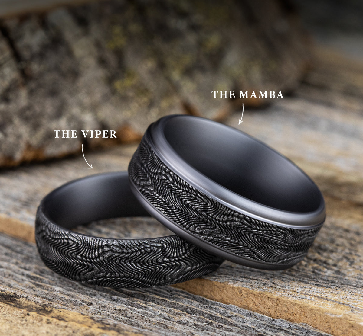 THE PYTHON 6mm Tantalum Grey Benchmark men's wedding band