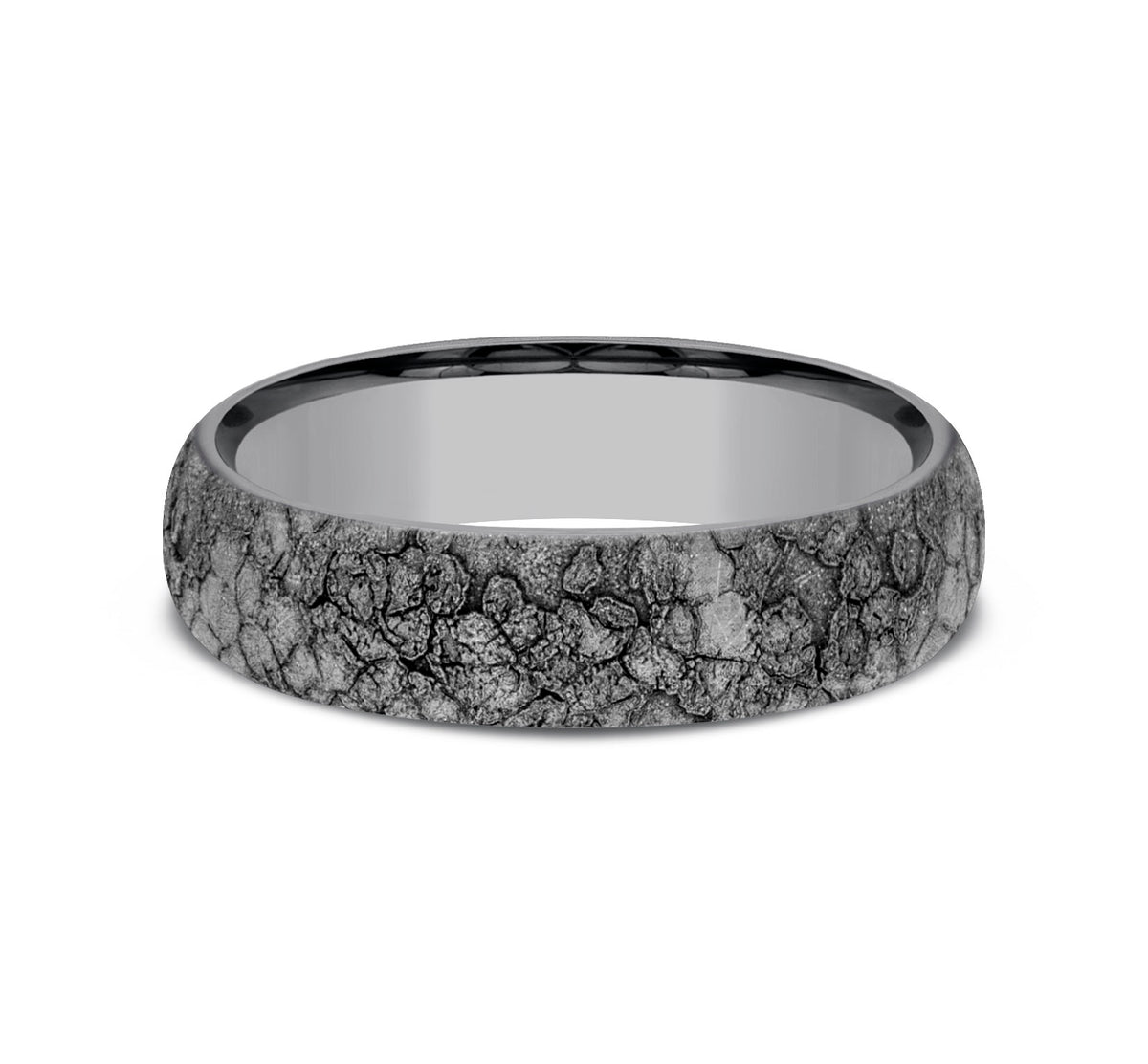 THE RUBBLE 6mm Tantalum Grey Benchmark men's wedding band