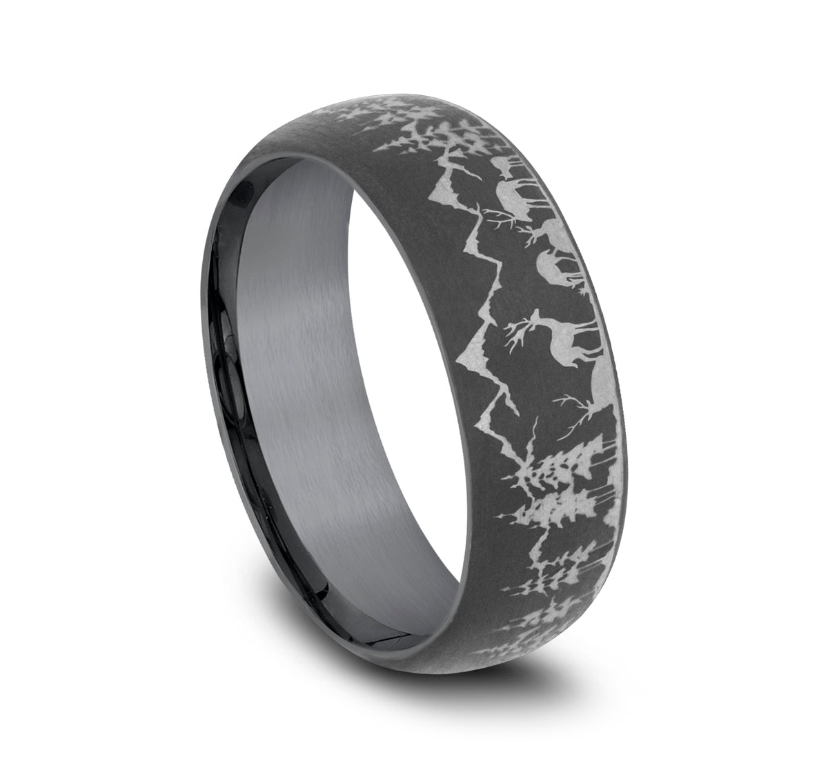 THE STAG 8mm Tantalum Dark Benchmark men's wedding band