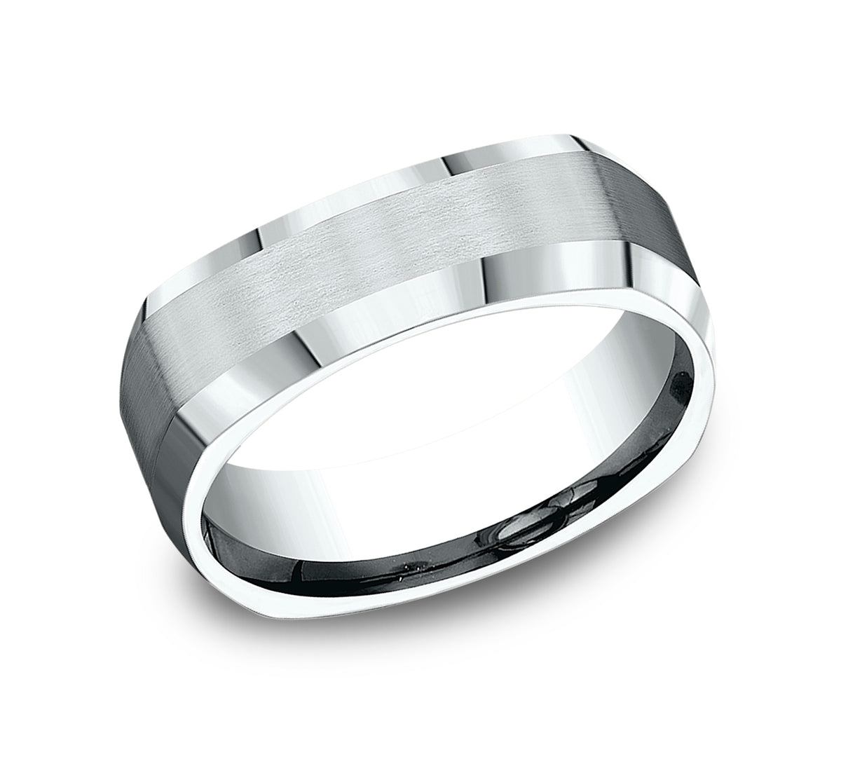 THE SCHOLAR 7mm 14K White Benchmark men's wedding band