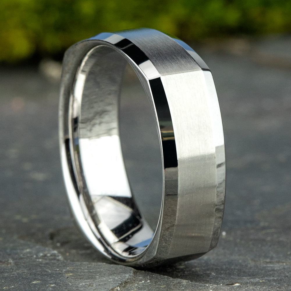THE SCHOLAR 7mm 14K White Benchmark men's wedding band