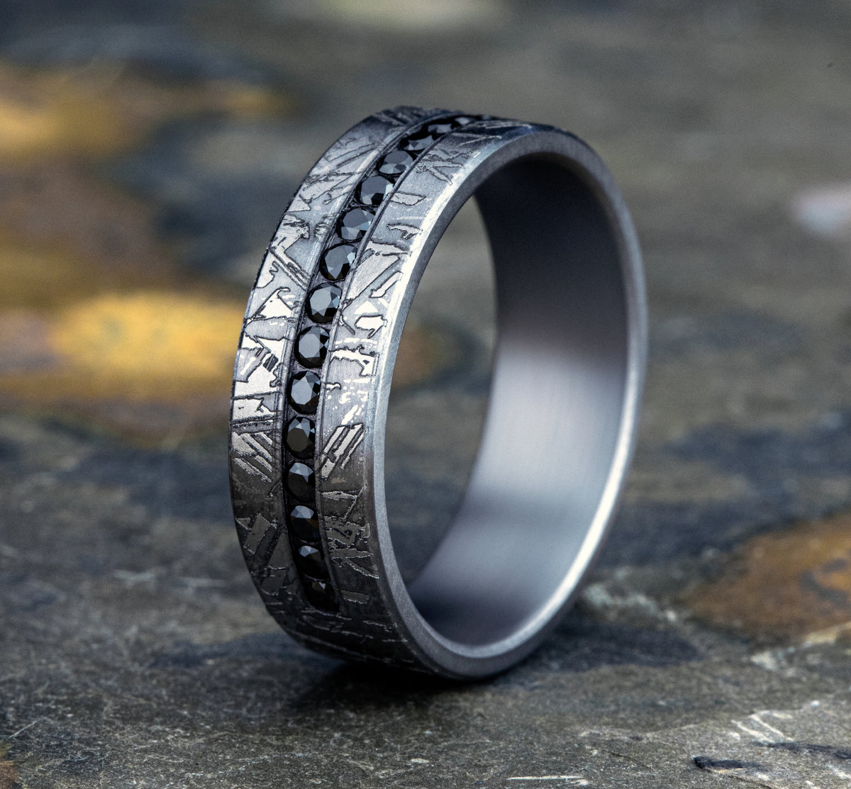 The Odessa 7mm Tantalum Grey Benchmark men's wedding band