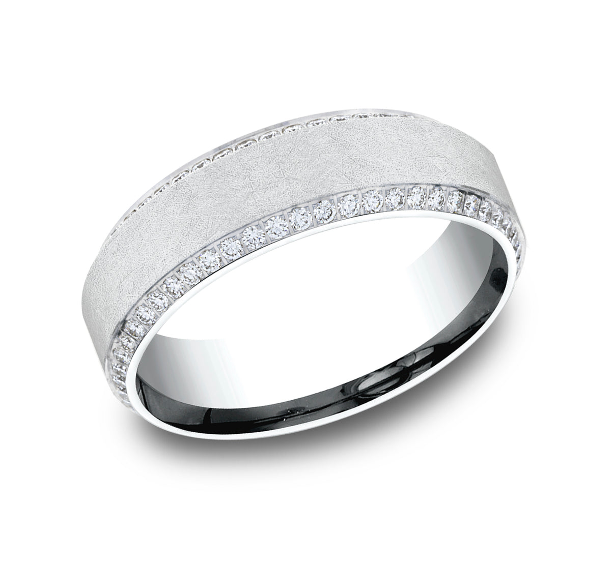 THE LANCELOT 7mm 14K White Benchmark men's wedding band