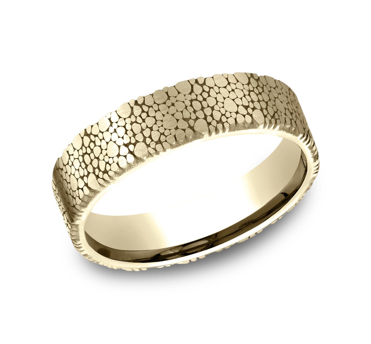 THE RIVERSIDE 6mm 14K Yellow Benchmark men's wedding band