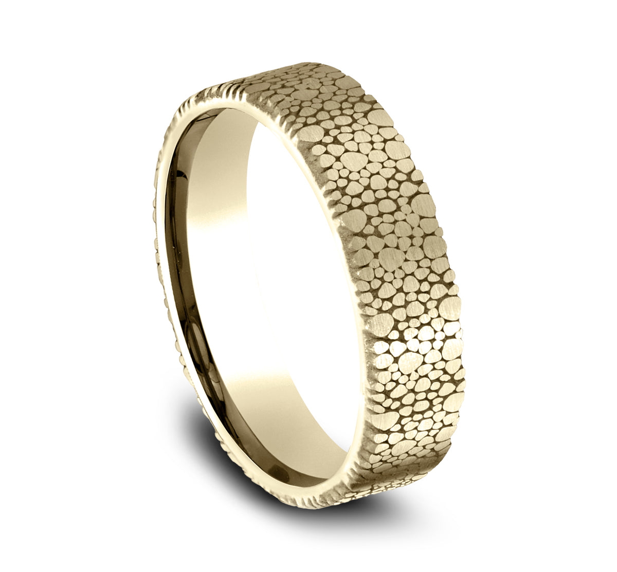 THE RIVERSIDE 6mm 14K Yellow Benchmark men's wedding band