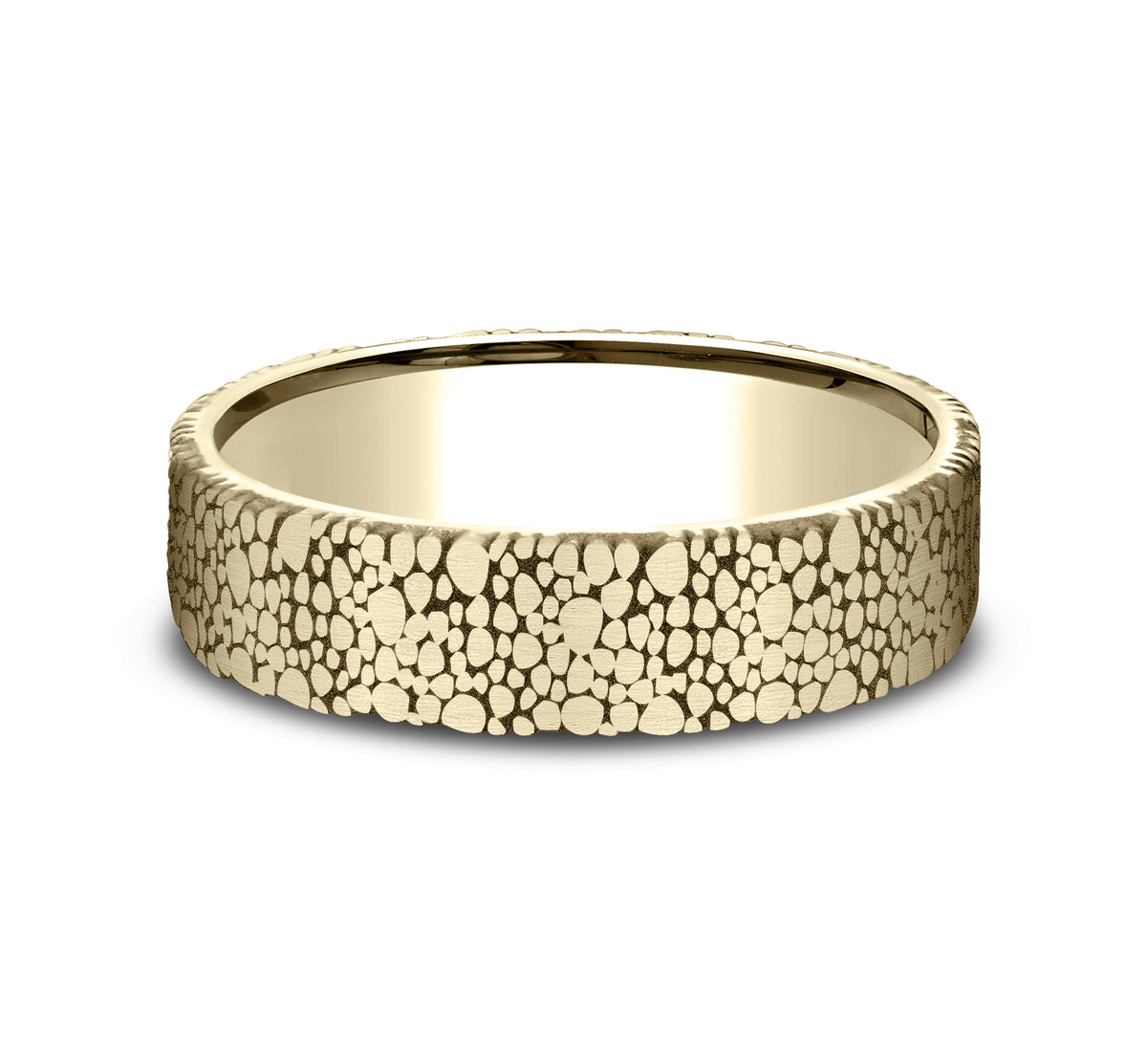 THE RIVERSIDE 6mm 14K Yellow Benchmark men's wedding band