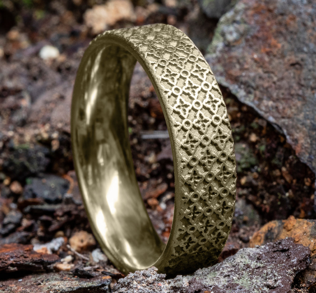 THE VULCAN 6mm 14K Yellow Benchmark men's wedding band