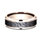 THE DINO 8mm 14K Rose/Black Titanium Benchmark men's wedding band