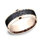 THE SAINT 8mm 14K Rose/Black Titanium Benchmark men's wedding band