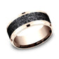 THE SAINT 8mm 14K Rose/Black Titanium Benchmark men's wedding band