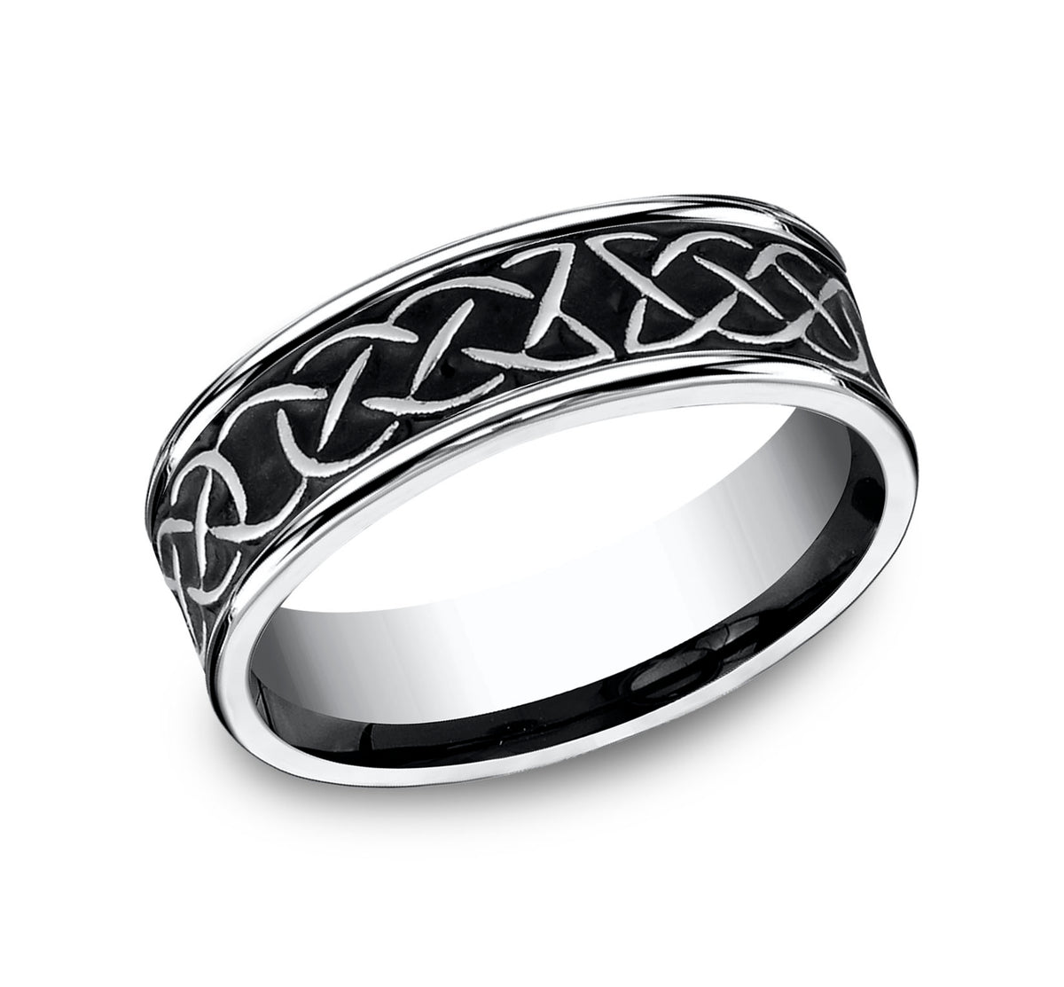 THE DUNMORE 7mm Cobalt White Benchmark men's wedding band