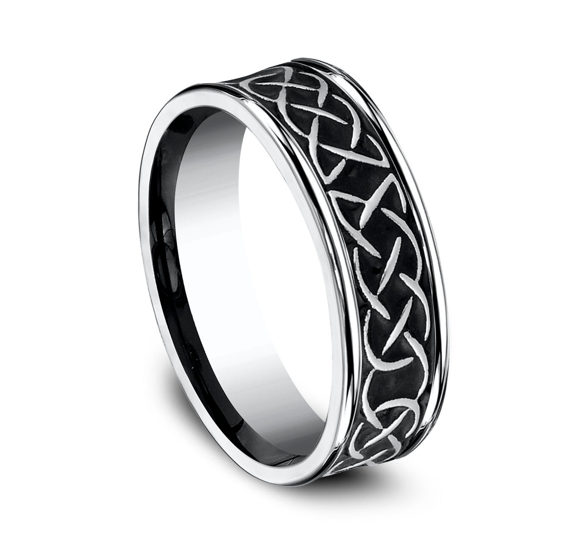 THE DUNMORE 7mm Cobalt White Benchmark men's wedding band