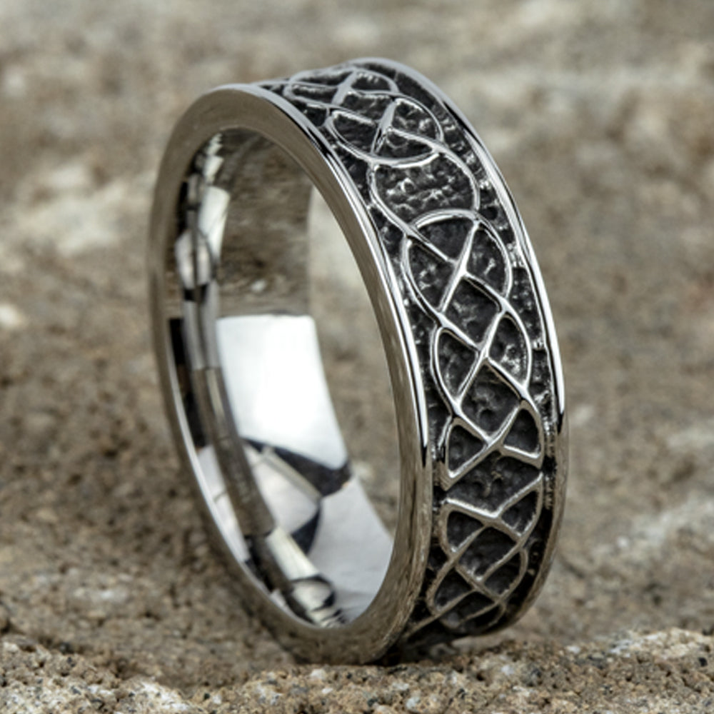 THE DUNMORE 7mm Cobalt White Benchmark men's wedding band