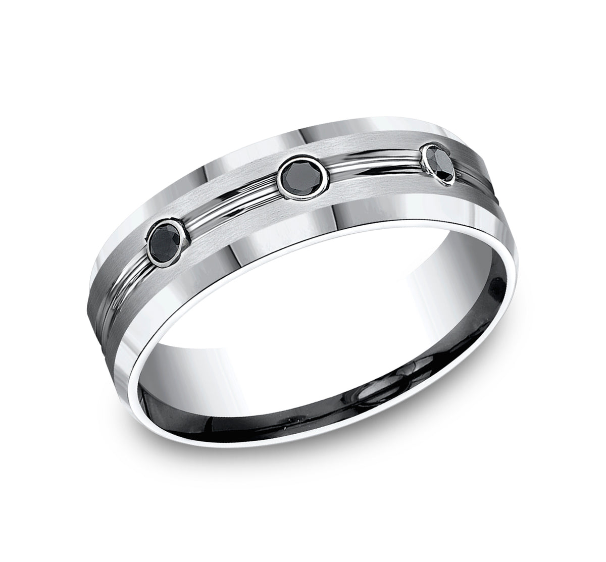 THE SABER 7.5mm Cobalt White Benchmark men's wedding band