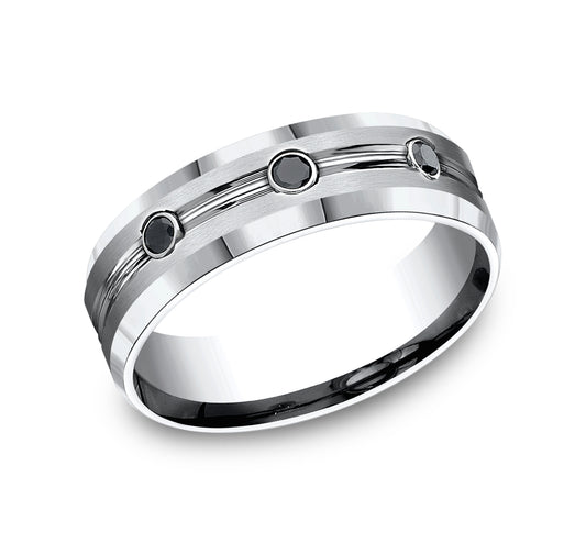 THE SABER 7.5mm Cobalt White Benchmark men's wedding band