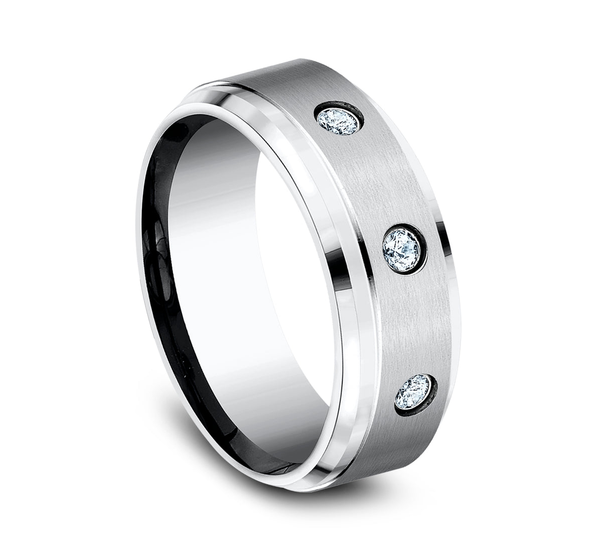 THE CARTER 8mm Cobalt White Benchmark men's wedding band