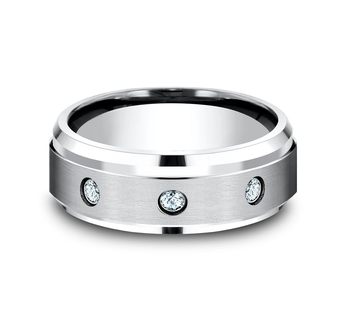 THE CARTER 8mm Cobalt White Benchmark men's wedding band