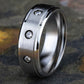 THE CARTER 8mm Cobalt White Benchmark men's wedding band