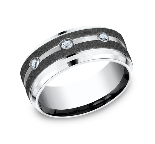 THE ARCHITECT 9mm Cobalt White Benchmark men's wedding band