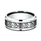 THE BALI 8mm 14K White Benchmark men's wedding band