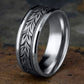 THE BALI 8mm 14K White Benchmark men's wedding band