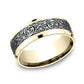 THE CONTESSA 8mm 14K Yellow/White Benchmark men's wedding band