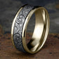 THE CONTESSA 8mm 14K Yellow/White Benchmark men's wedding band