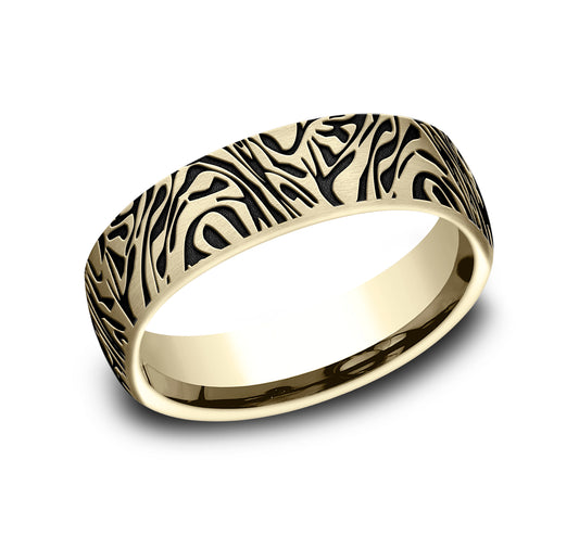 THE SAMURAI 6.5mm 14K Yellow Benchmark men's wedding band