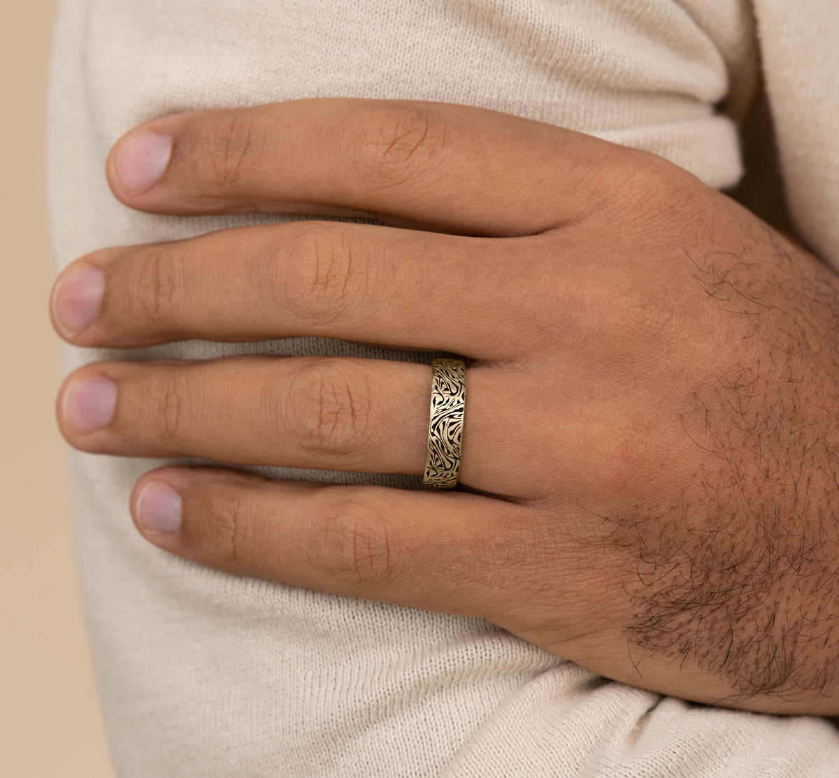 THE SAMURAI 6.5mm 14K Yellow Benchmark men's wedding band