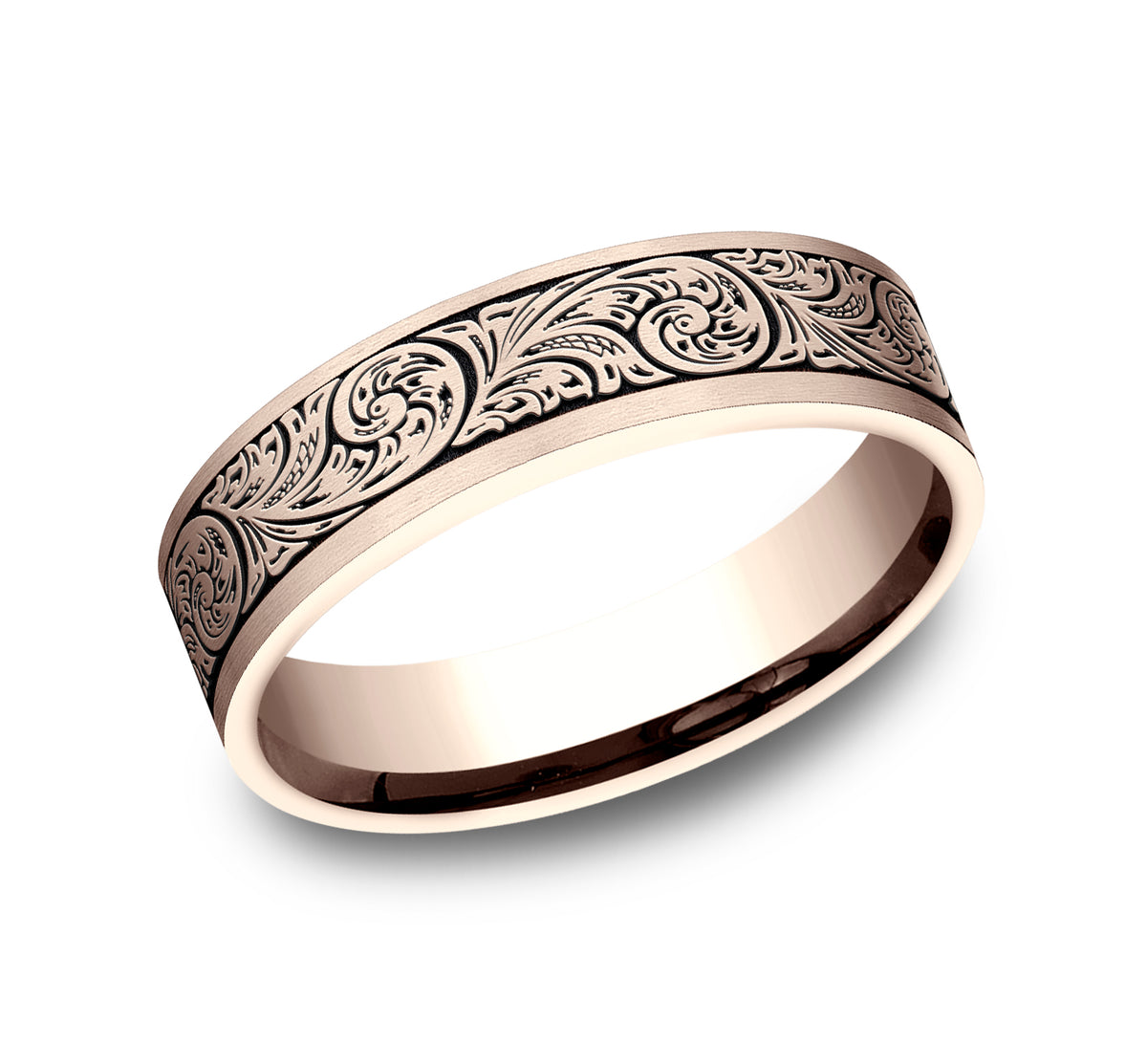 THE INQUISITOR 6mm 14K Rose Benchmark men's wedding band