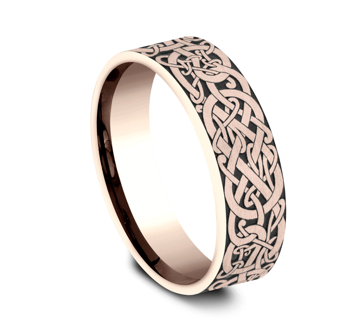 THE BERGEN 7mm 14K Rose Benchmark men's wedding band