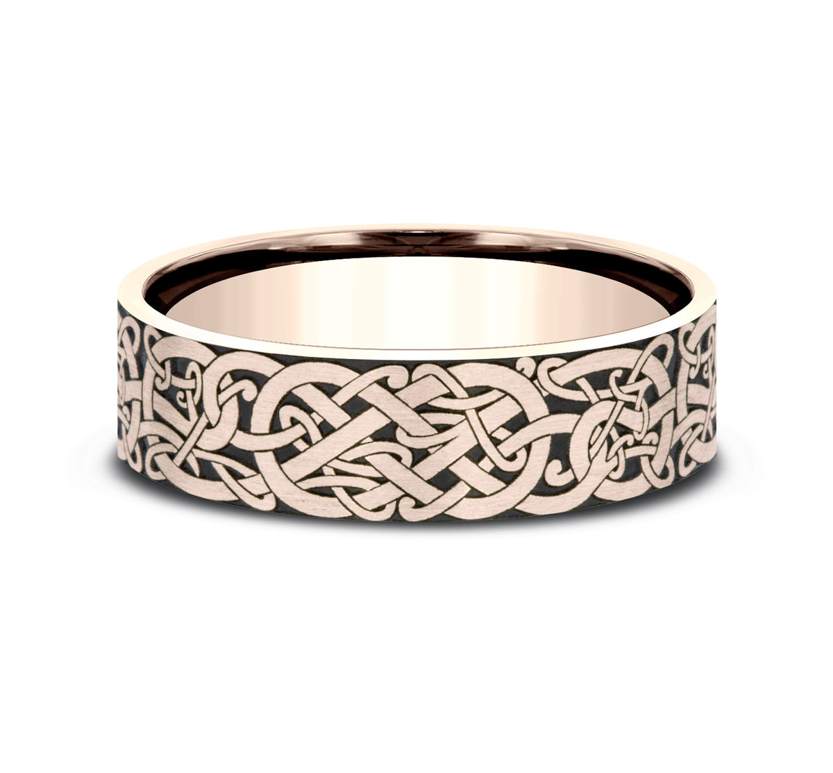 THE BERGEN 7mm 14K Rose Benchmark men's wedding band