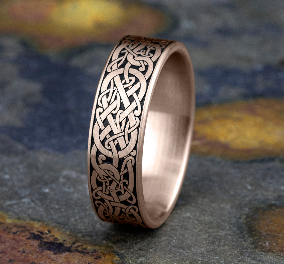 THE BERGEN 7mm 14K Rose Benchmark men's wedding band