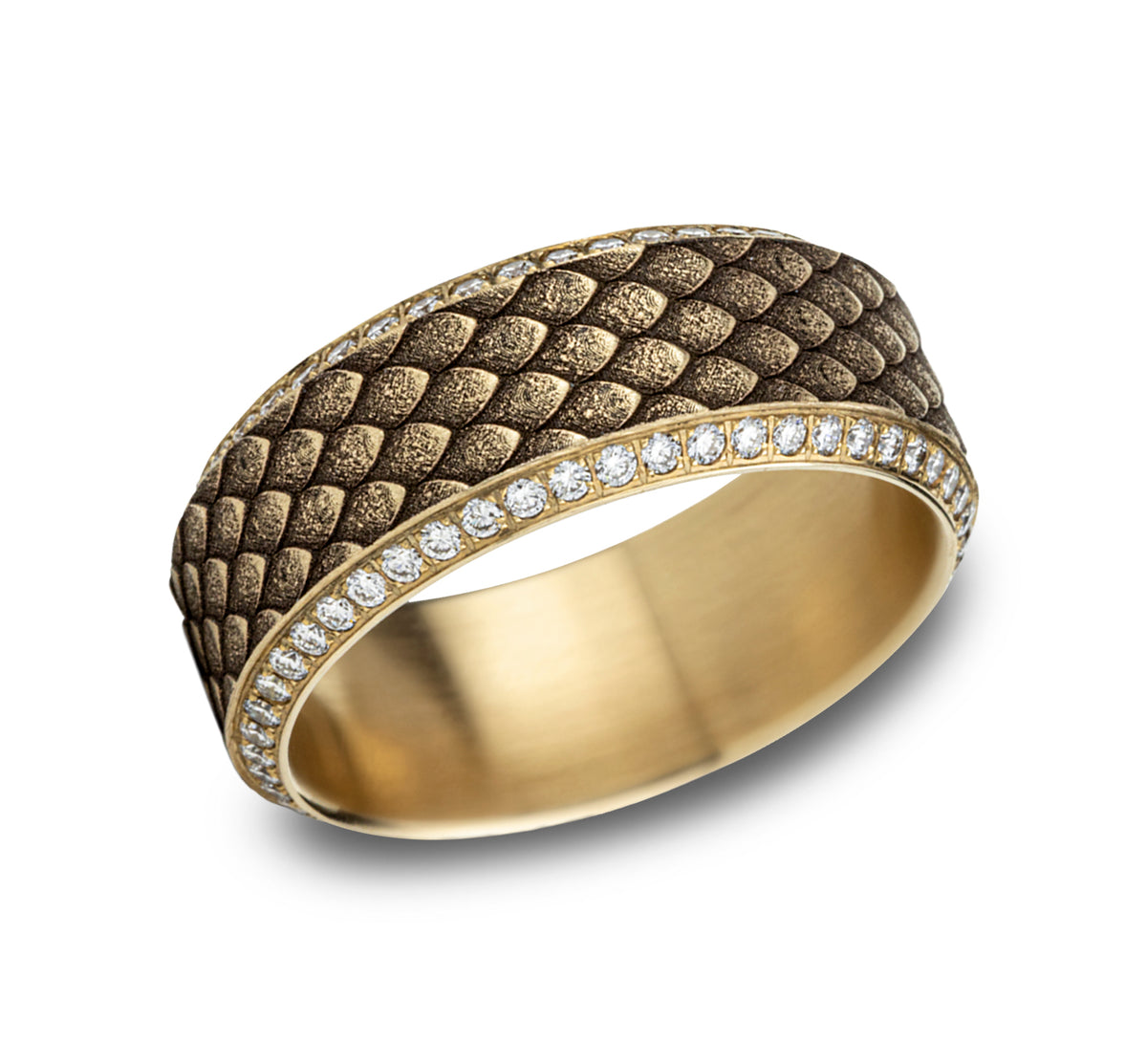 THE VISERION 9mm 14K Yellow Benchmark men's wedding band