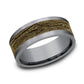 THE ELM 8mm Tantalum Grey/14K Yellow Benchmark men's wedding band
