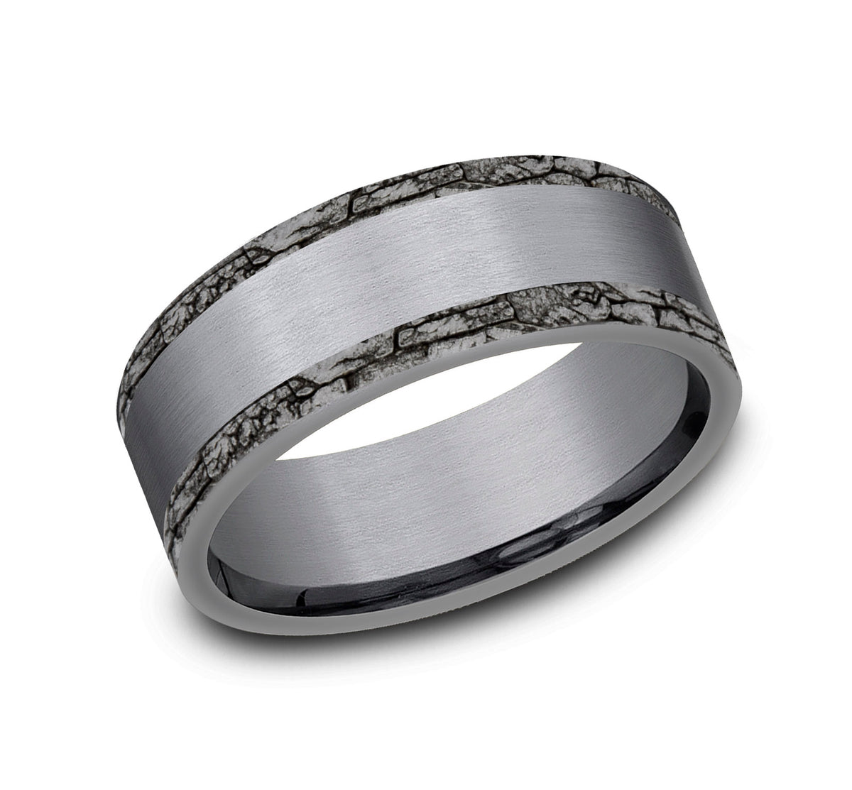 THE HADRIAN 7mm Tantalum Grey Benchmark men's wedding band